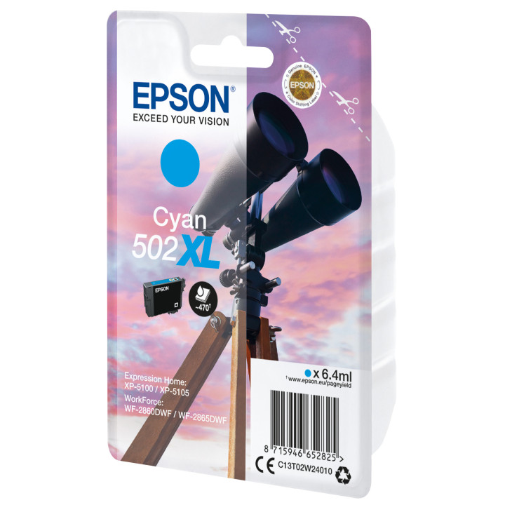 Epson 502XL tinteiro 1 unidade(s) Original Rendimento alto (XL) Ciano