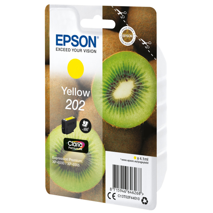 Epson Kiwi 202 tinteiro 1 unidade(s) Original Rendimento padrão Amarelo