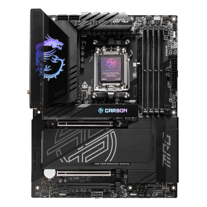 MSI MPG X870E CARBON WIFI motherboard AMD X870E Ranhura AM5 ATX