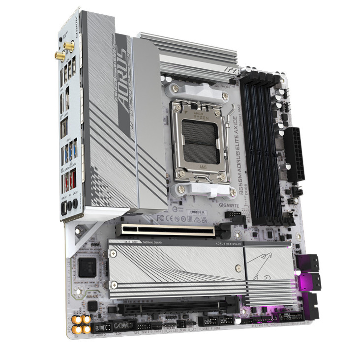 GIGABYTE B650M AORUS ELITE AX ICE motherboard AMD B650 Ranhura AM5 micro ATX