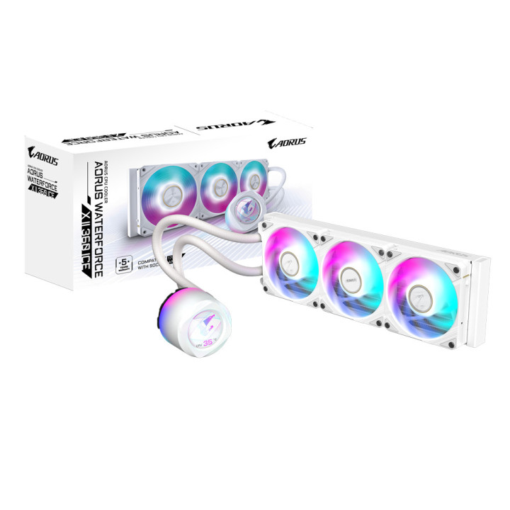 GIGABYTE AORUS WATERFORCE X II 360I Processador Refrigerador líquido all-in-one 12 cm Branco
