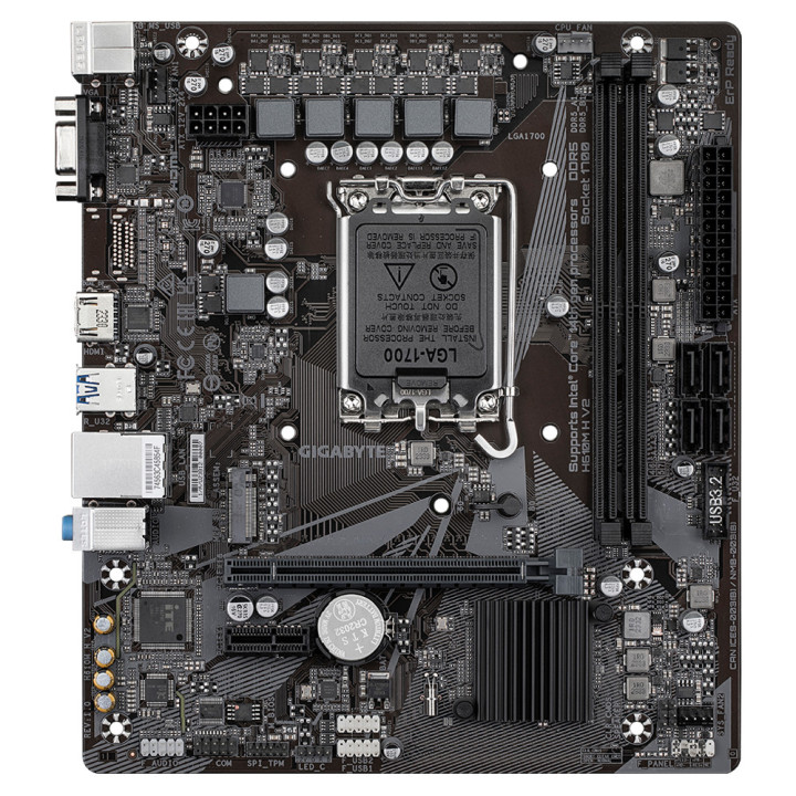 GIGABYTE H610M H V2 motherboard Intel H610 Express LGA 1700 micro ATX