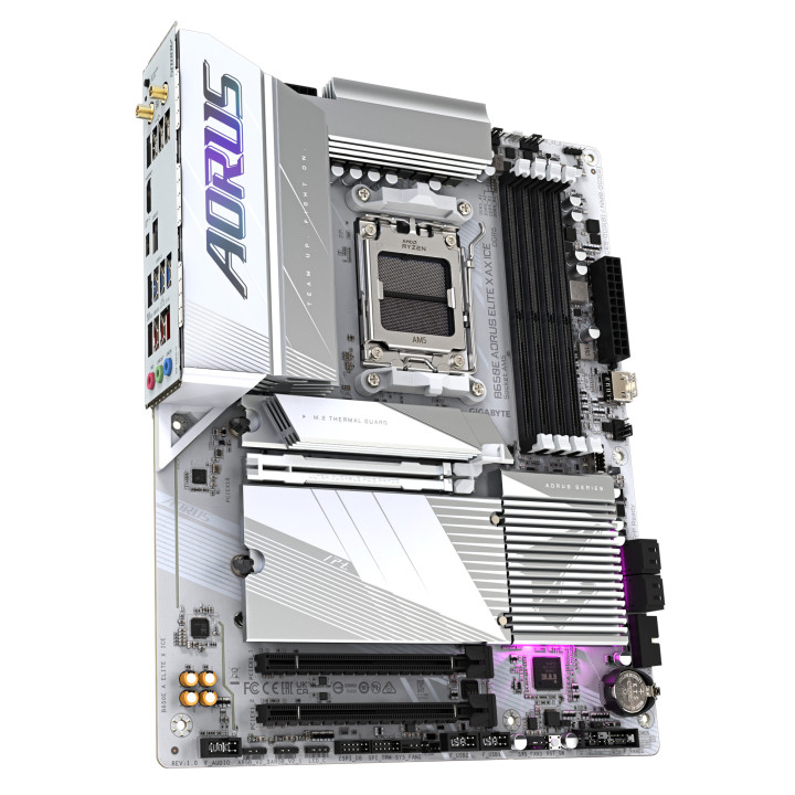 GIGABYTE B650E AORUS ELITE X AX ICE motherboard AMD B650 Ranhura AM5 ATX