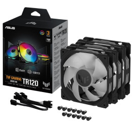 Ventoinha ASUS TUF GAMING TR120 ARGB 3IN1 120mm Preta - Pack de 3