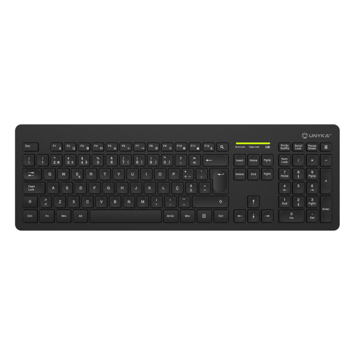 UNYKAch UK505446 teclado Rato incluído Escritório RF Wireless QWERTY Português Preto