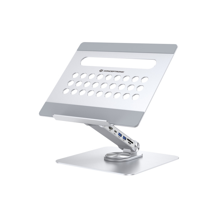 Conceptronic DONN27G Suporte para Computadores Portáteis Suporte para computador portátil Prateado