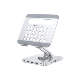 Conceptronic DONN26G mesa & suporte audiovisual Prateado Tablet Organizador de tablets