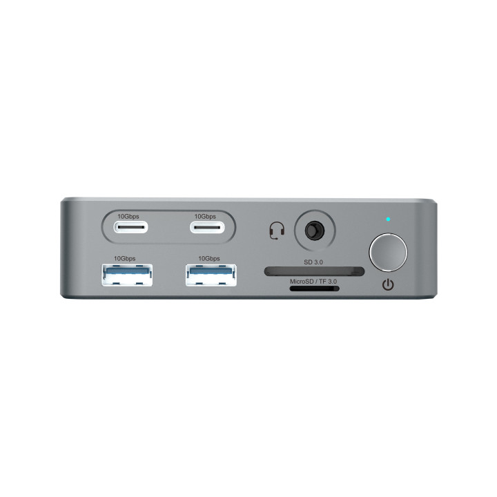 Conceptronic DONN25G base & duplicador de portas Com fios USB 3.2 Gen 2 (3.1 Gen 2) Type-C Prateado