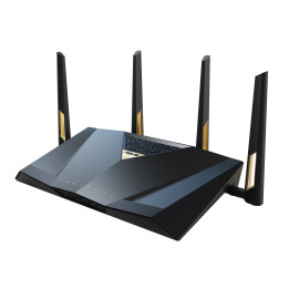 ASUS RT-BE88U router sem fios 10 Gigabit Ethernet Dual-band (2,4 GHz   5 GHz) Preto, Cinzento