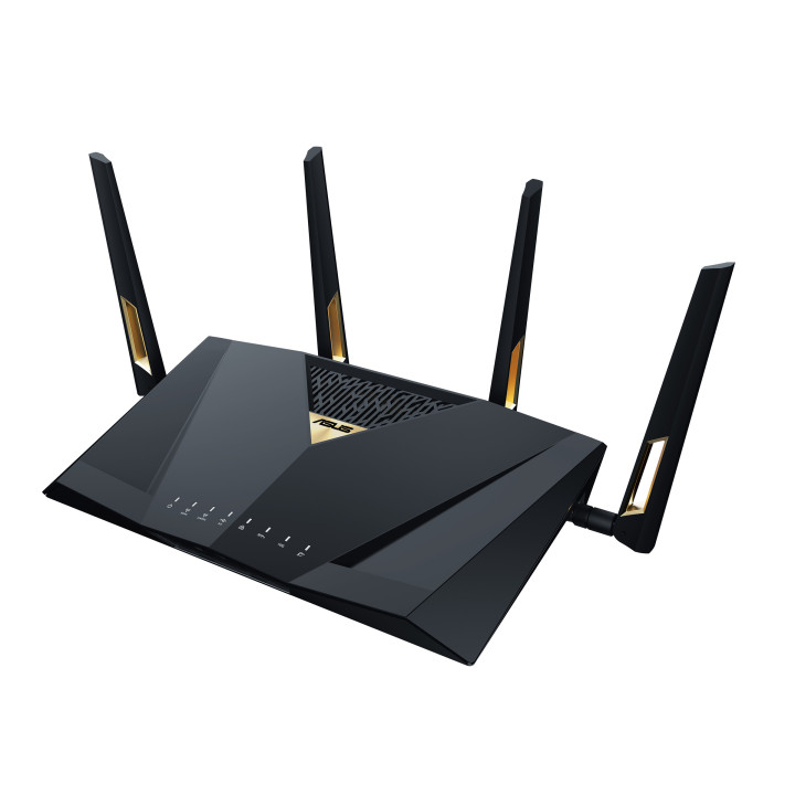 ASUS RT-BE88U router sem fios 10 Gigabit Ethernet Dual-band (2,4 GHz   5 GHz) Preto, Cinzento
