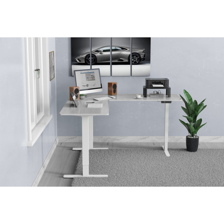 Digitus DA-90453 estrutura de mesa de pé Eléctrico 3 perna(s) Branco