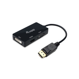 Equip 133441 adaptador de cabo de vídeo 0,24 m DisplayPort DVI-D + VGA (D-Sub) + HDMI Preto
