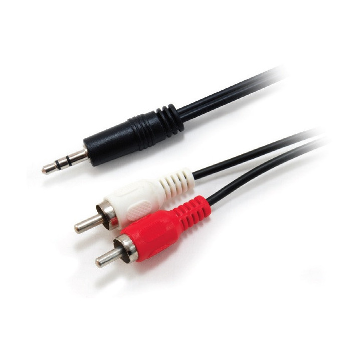 Equip 14709207 cabo de áudio 2,5 m 3.5mm 2 x RCA Preto