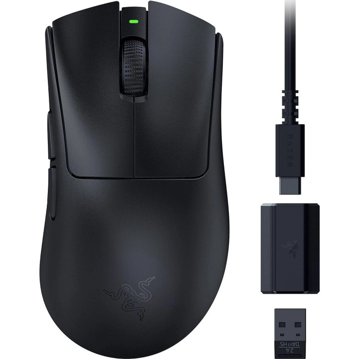 Rato Gaming Razer DeathAdder V3 HyperSpeed Mão direita RF Wireless + USB Type-C Ótico 26000 DPI Preto