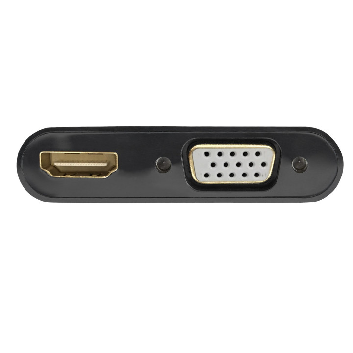 Ewent EC1457 adaptador de cabo de vídeo DisplayPort HDMI + VGA (D-Sub) Preto
