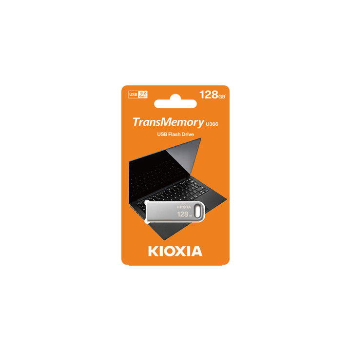 Kioxia TransMemory U366 unidade de memória USB 128 GB USB Type-A 3.2 Gen 1 (3.1 Gen 1) Cinzento
