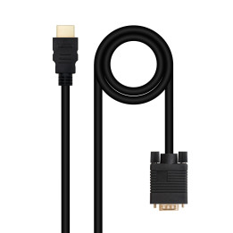 Nanocable 10.15.4348 adaptador de cabo de vídeo 1,8 m HDMI Type A (Standard) VGA (D-Sub) Preto