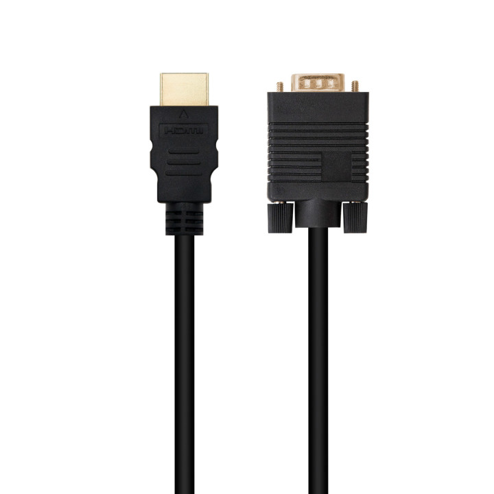 Nanocable 10.15.4348 adaptador de cabo de vídeo 1,8 m HDMI Type A (Standard) VGA (D-Sub) Preto