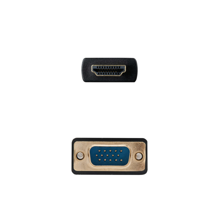 Nanocable 10.15.4348 adaptador de cabo de vídeo 1,8 m HDMI Type A (Standard) VGA (D-Sub) Preto