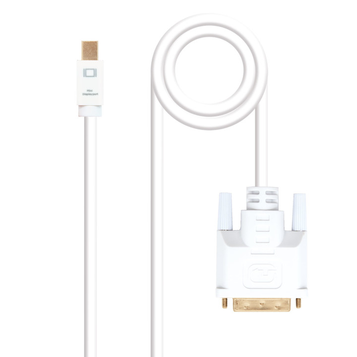 Nanocable 10.15.4205 adaptador de cabo de vídeo 5 m Mini DisplayPort DVI Branco