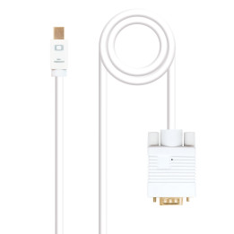 Nanocable 10.15.4105 adaptador de cabo de vídeo 5 m Mini DisplayPort HDMI Type A (Standard) Branco