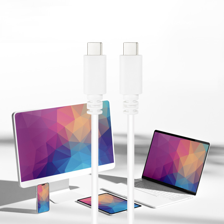 Nanocable 10.01.2301-W cabo USB USB 2.0 1 m USB C Preto, Branco