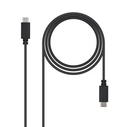 Nanocable USB 2.0, 2m cabo USB USB C Preto