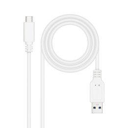 Nanocable 10.01.4001-W cabo USB USB 3.2 Gen 2 (3.1 Gen 2) 1 m USB C USB A Branco