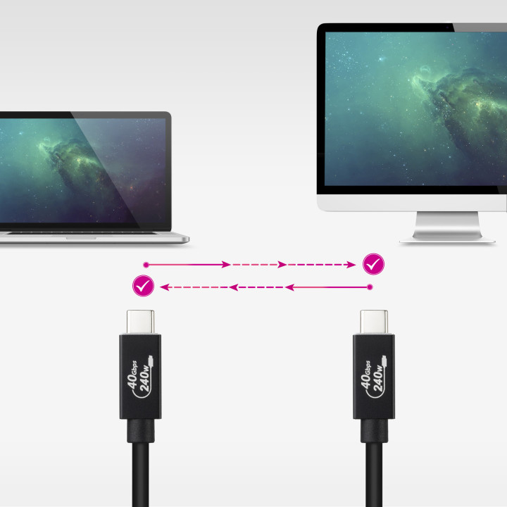Nanocable 10.01.5002 cabo USB USB4 Gen 3x2 1,8 m USB C Preto
