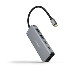 Nanocable 10.16.1006 base & duplicador de portas Com fios USB 3.2 Gen 1 (3.1 Gen 1) Type-C Cinzento