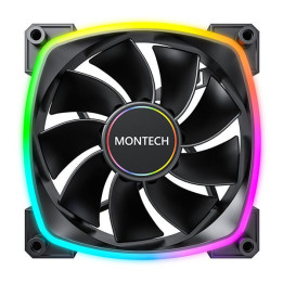 Ventoinha Montech RX140 PWM ARGB PWM 140mm Preto (Reversed Fan Blades)