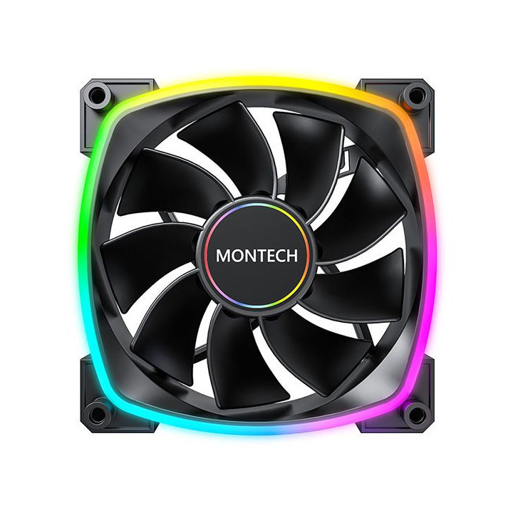 Ventoinha Montech RX140 PWM ARGB PWM 140mm Preto (Reversed Fan Blades)