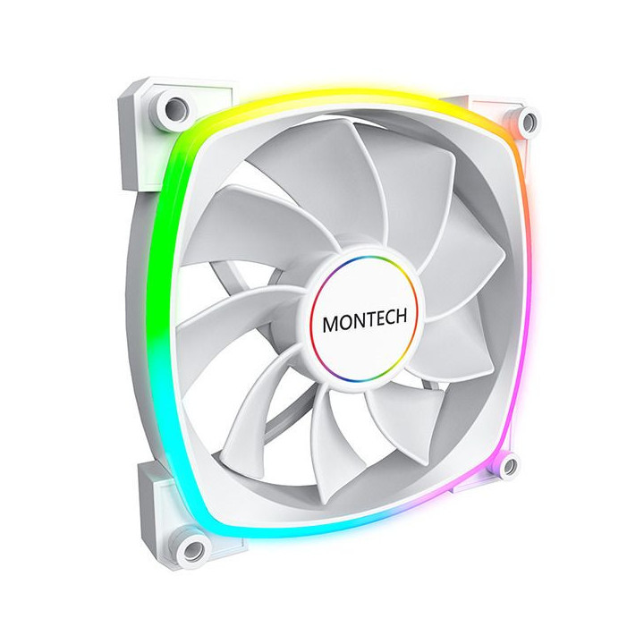 Ventoinha Montech RX140 PWM ARGB PWM 140mm Branco (Reversed Fan