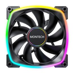 Ventoinha Montech AX140 PWM ARGB PWM 140mm Preto