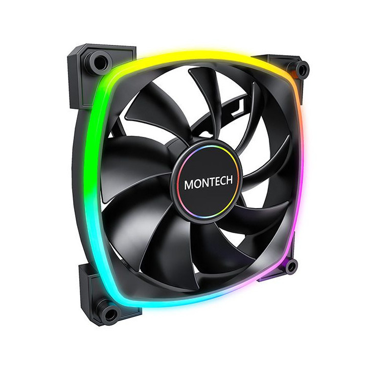 Ventoinha Montech AX140 PWM ARGB PWM 140mm Preto