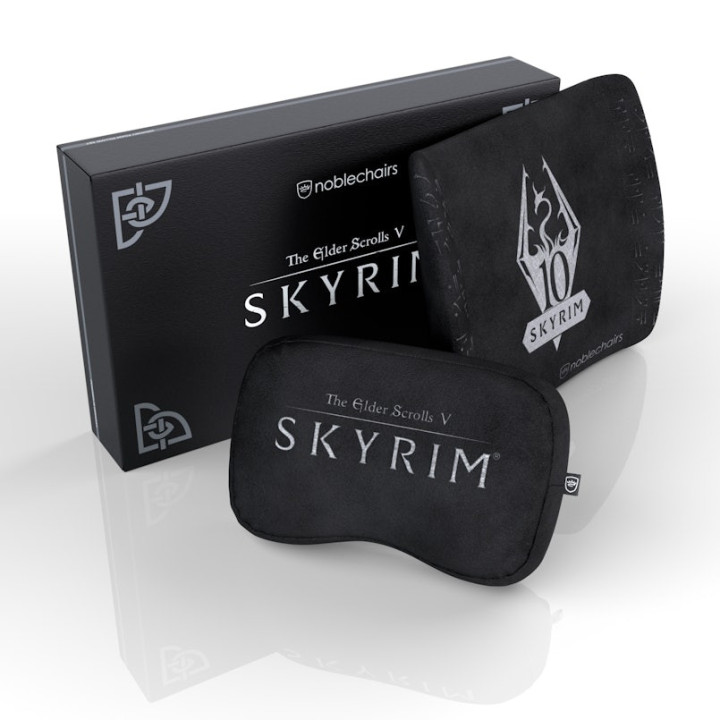 noblechairs Skyrim Almofada de pescoço Almofada lombar Preto 2 unidade(s)
