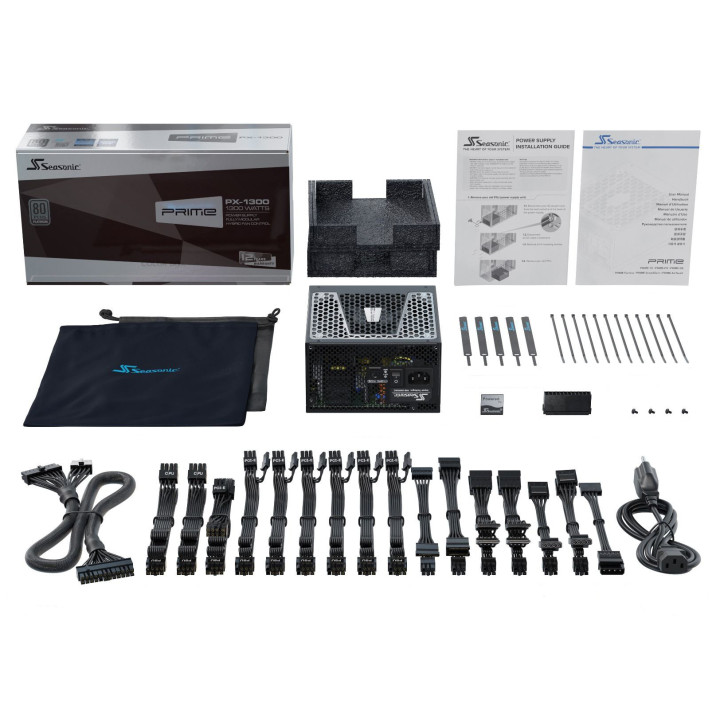 Seasonic PRIME-TX-1300 fonte de alimentação 1300 W 20+4 pin ATX ATX Preto