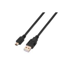 AISENS A101-0025 cabo USB USB 2.0 1,8 m USB A Mini-USB B Preto