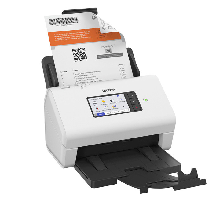 Brother ADS-4900W scanner Scanner ADF + alimentado por folhas 600 x 600 DPI A4 Preto, Branco