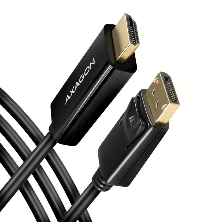 Axagon RVD-HI14C2 adaptador de cabo de vídeo 1,8 m HDMI Type A (Standard) DisplayPort Preto