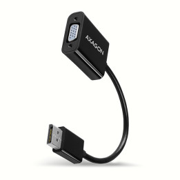 Axagon RVD-VGN adaptador de cabo de vídeo 0,15 m DisplayPort VGA (D-Sub) Preto