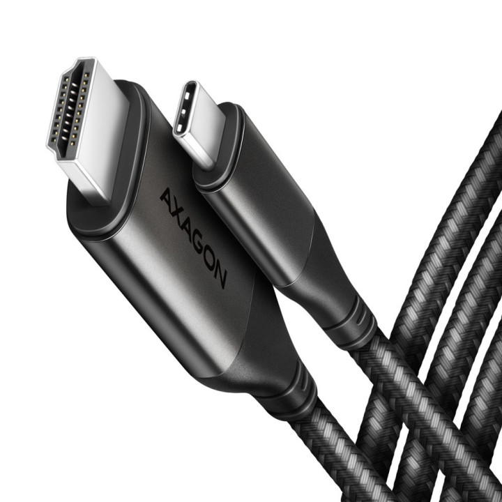 Axagon RVC-HI2MC adaptador de cabo de vídeo 1,8 m USB Type-C HDMI Preto