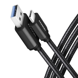 Axagon BUCM3-AM20AB cabo USB USB 3.2 Gen 1 (3.1 Gen 1) 2 m USB C USB A Preto