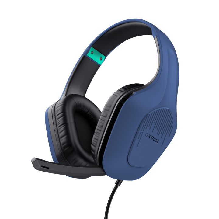 Trust GXT 415B Zirox Auscultadores Com fios Fita de cabeça Jogos Azul
