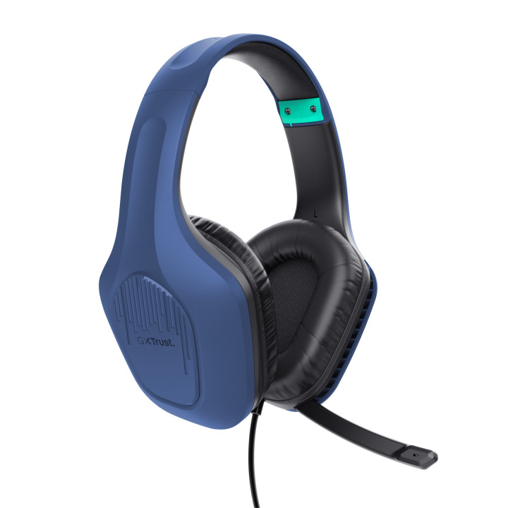 Trust GXT 415B Zirox Auscultadores Com fios Fita de cabeça Jogos Azul