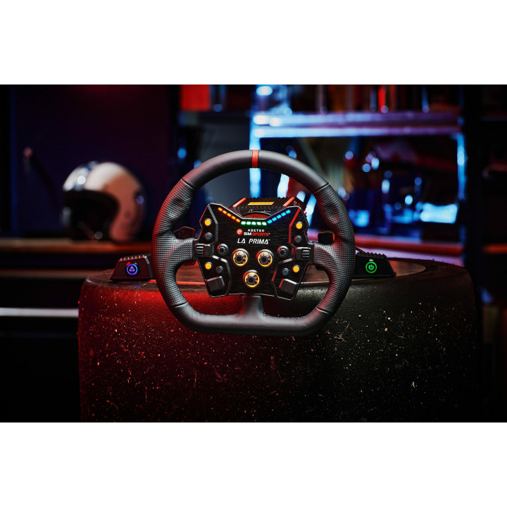 Volante para Buttonplate Asetek SimSports GT Rim - Closed D - Couro Preto