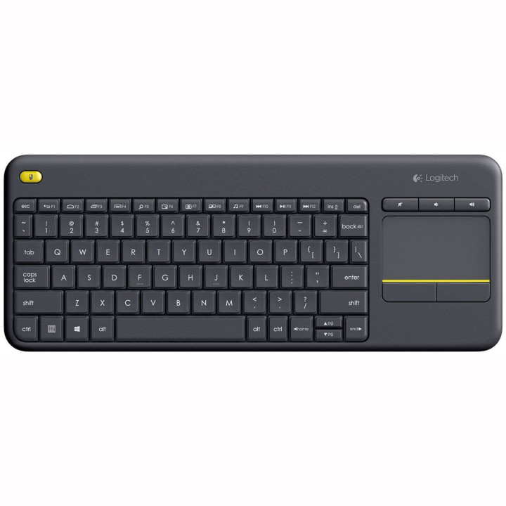 Logitech K400 Plus Tv teclado Casa RF Wireless QWERTY Espanhol Preto