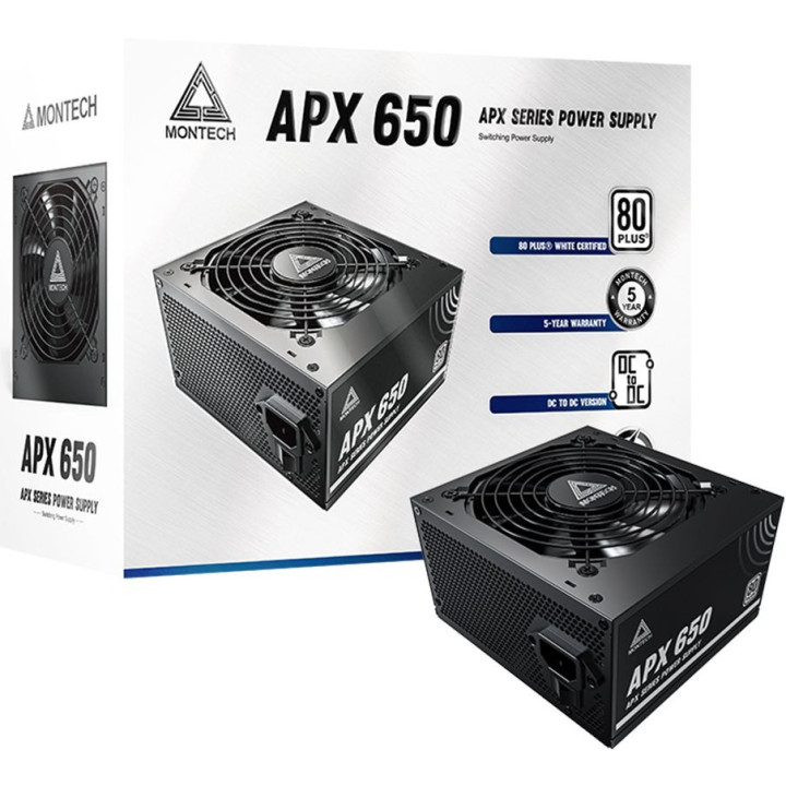 Fonte Montech APX650 650W 80 PLUS Preta