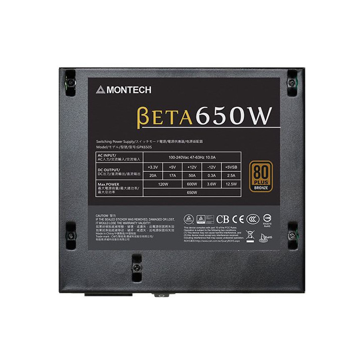 Fonte Montech Beta 650 80 Plus Bronze