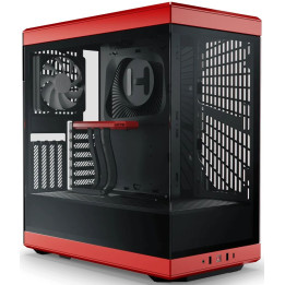 Caixa ATX Hyte Y40 Vidro Temperado Preto/Vermelho